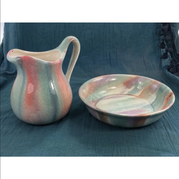 ⭐️Vintage Vohann Of California Original Design Cascade Sienna Pitcher & Bowl MCM - Picture 4 of 11